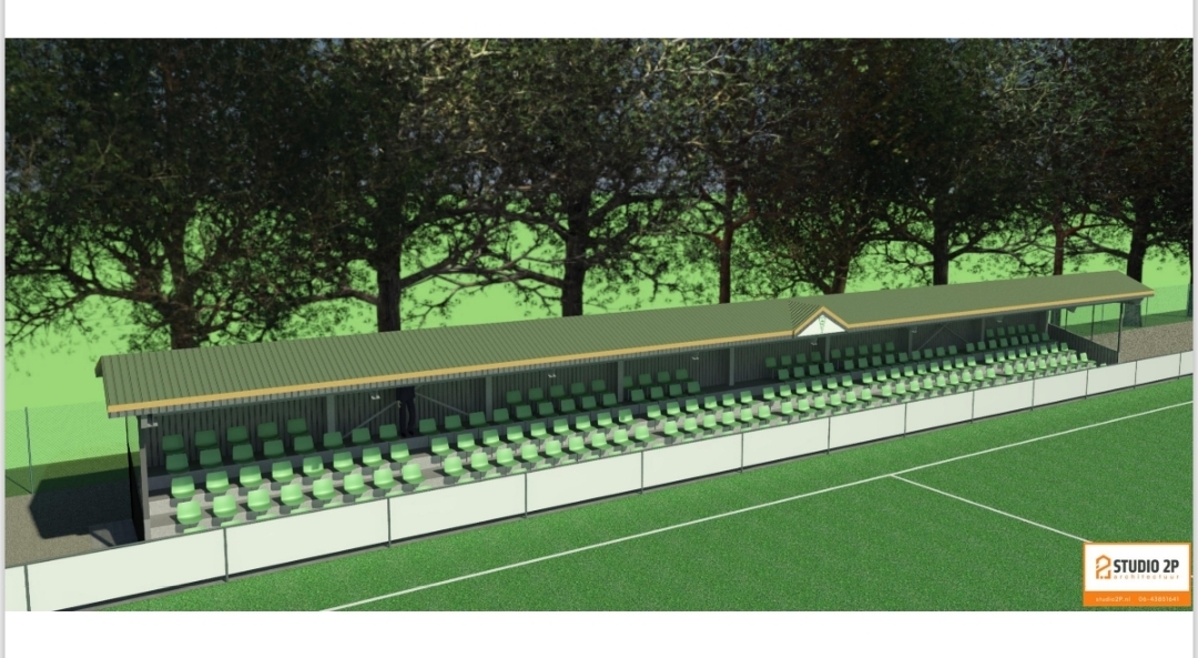 Bouwkosten tribune hoger dan verwacht; VVZ zoekt nog 32 meter aan sponsors