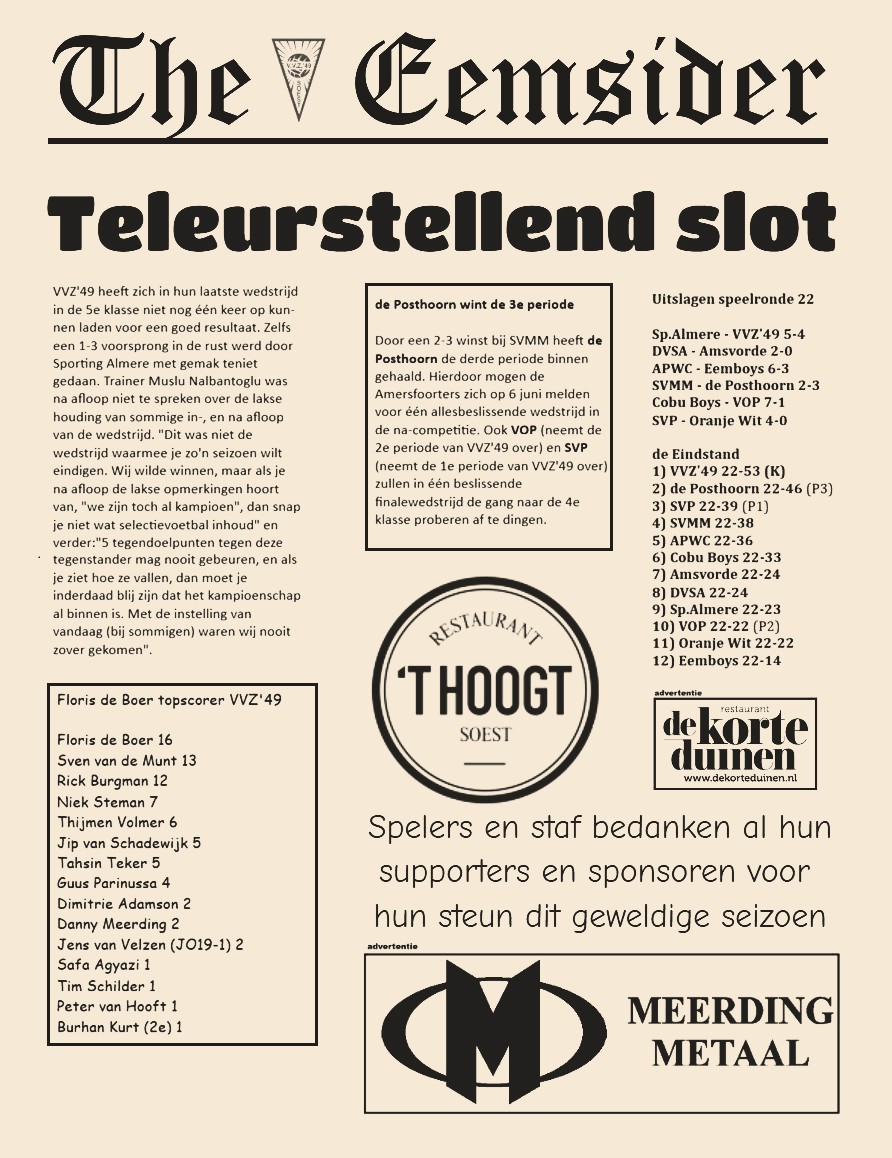 De focus één week te vroeg verdwenen. Blamerende nederlaag in Almere