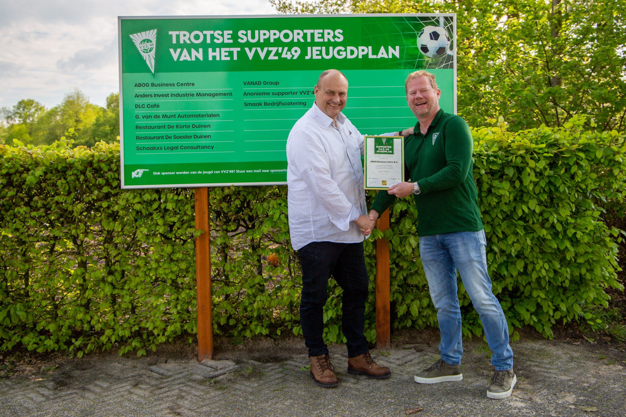 Succesvolle sponsorborrel met FC Utrecht iconen Frans van Seumeren en Gert Kruys.