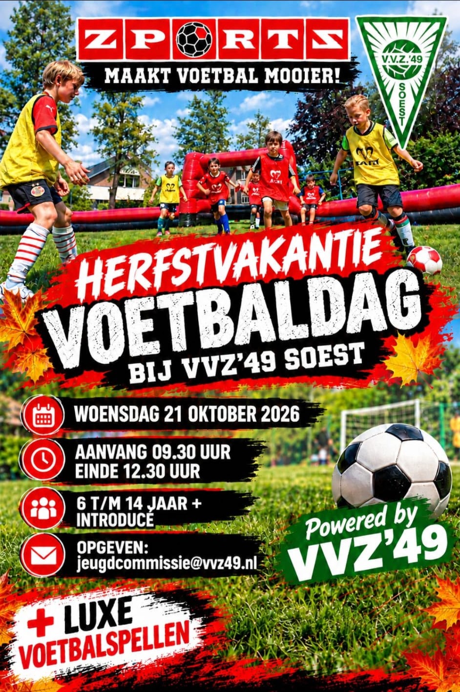 Herfstvakantie Voetbaldag