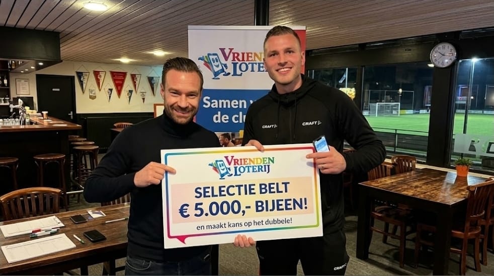 Selectie belt minimaal een bonus van ruim €5.000  bij elkaar via de Vriendenloterij en maakt kans op het dubbele